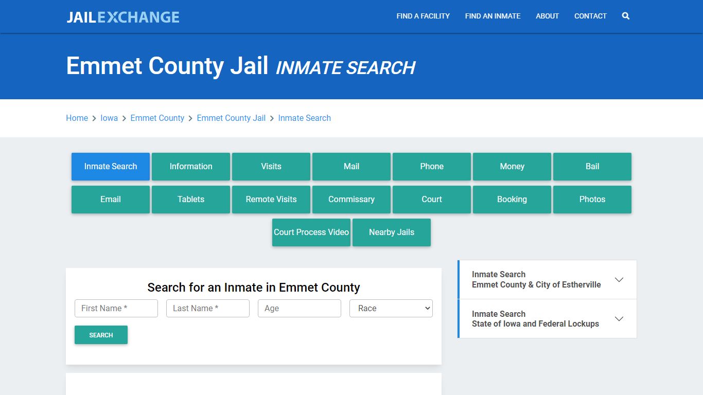 Emmet County Jail, IA Inmate Search: Roster & Mugshots