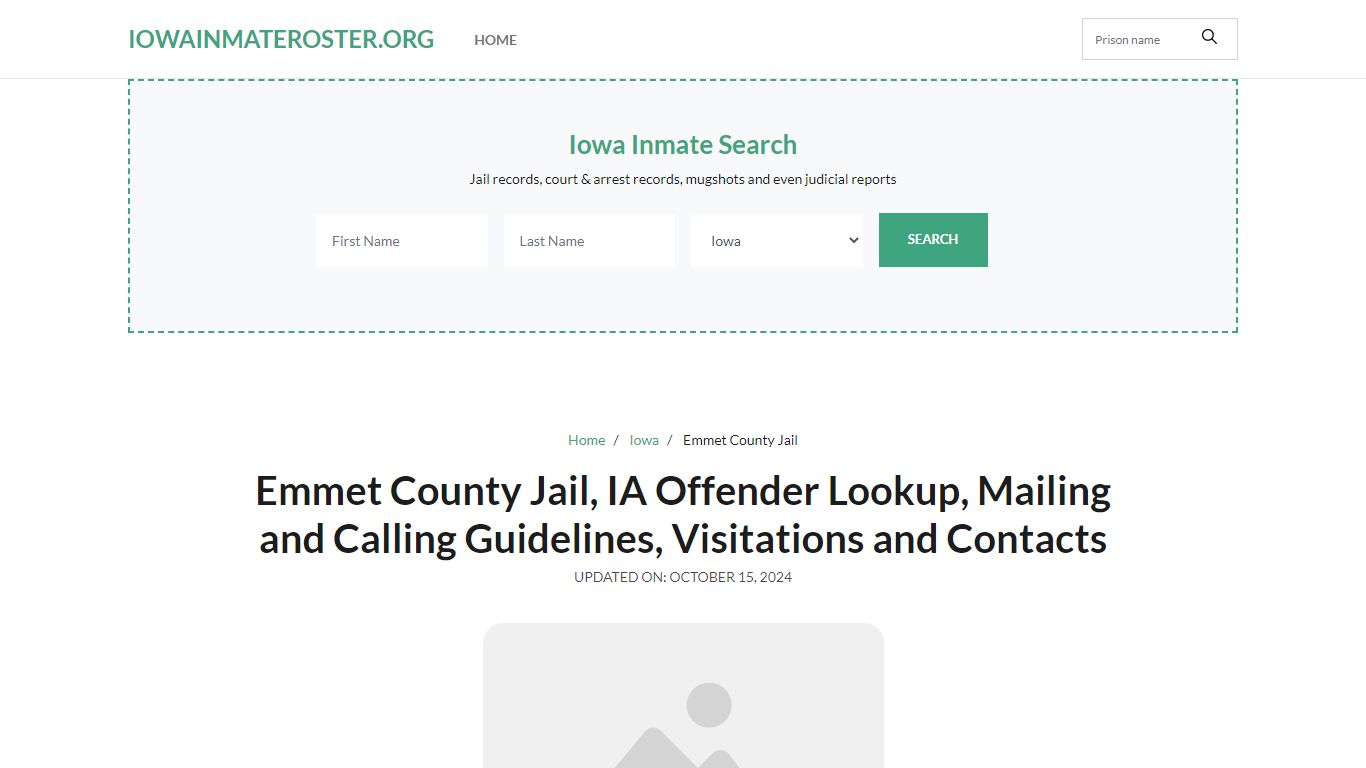 Emmet County Jail, IA: Inmate Search Options, Visitations, Contacts