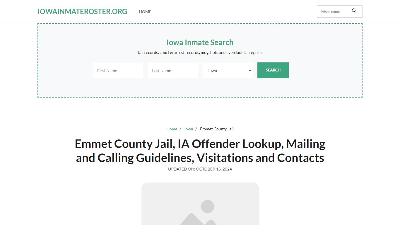 Emmet County Jail, IA: Inmate Search Options, Visitations, Contacts
